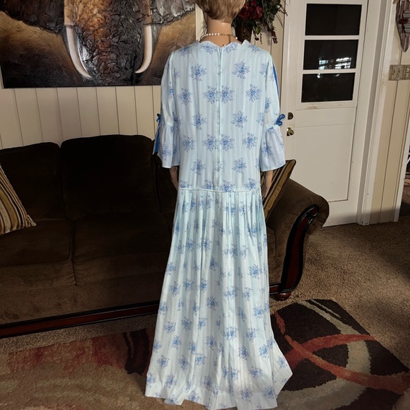 Katerina Originals • Vintage • Blue • Floral • Size 2 X-Large • Dress - Picture 7 of 16